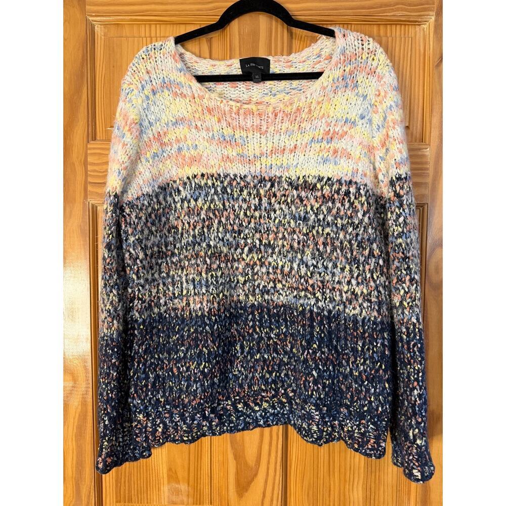 La Fee Verte Sweater Size XL Multicolor Fun Comfy‎ Cozy